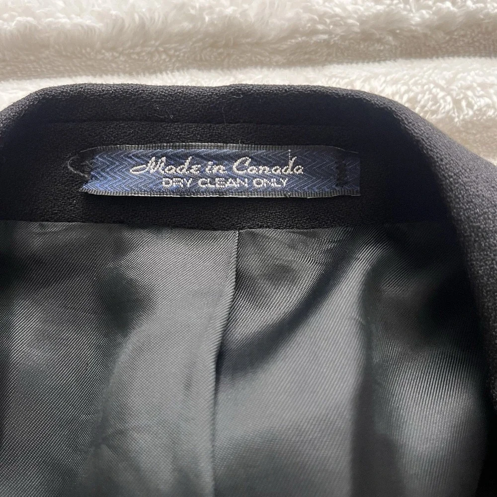 Lanificio Manzoni Suit Jacket Wool Men's 44  Blk Blazer sport coat Three-Button